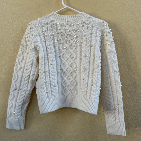 Hyacinth House Tuckernuck “Ellis” Cream  Sweater With Pearls Size XS New! - Picture 10 of 11